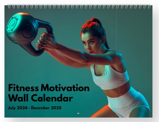 2024-2025 Fitness Motivation Wall Calendar